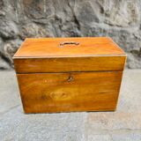Antique wooden box with compartment