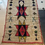 Tapis berbère avec rose et vert