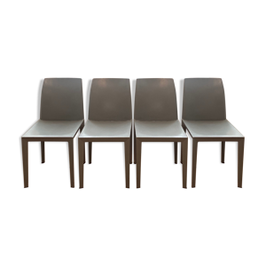 Set 4 chaises Poltrona Frau gainées