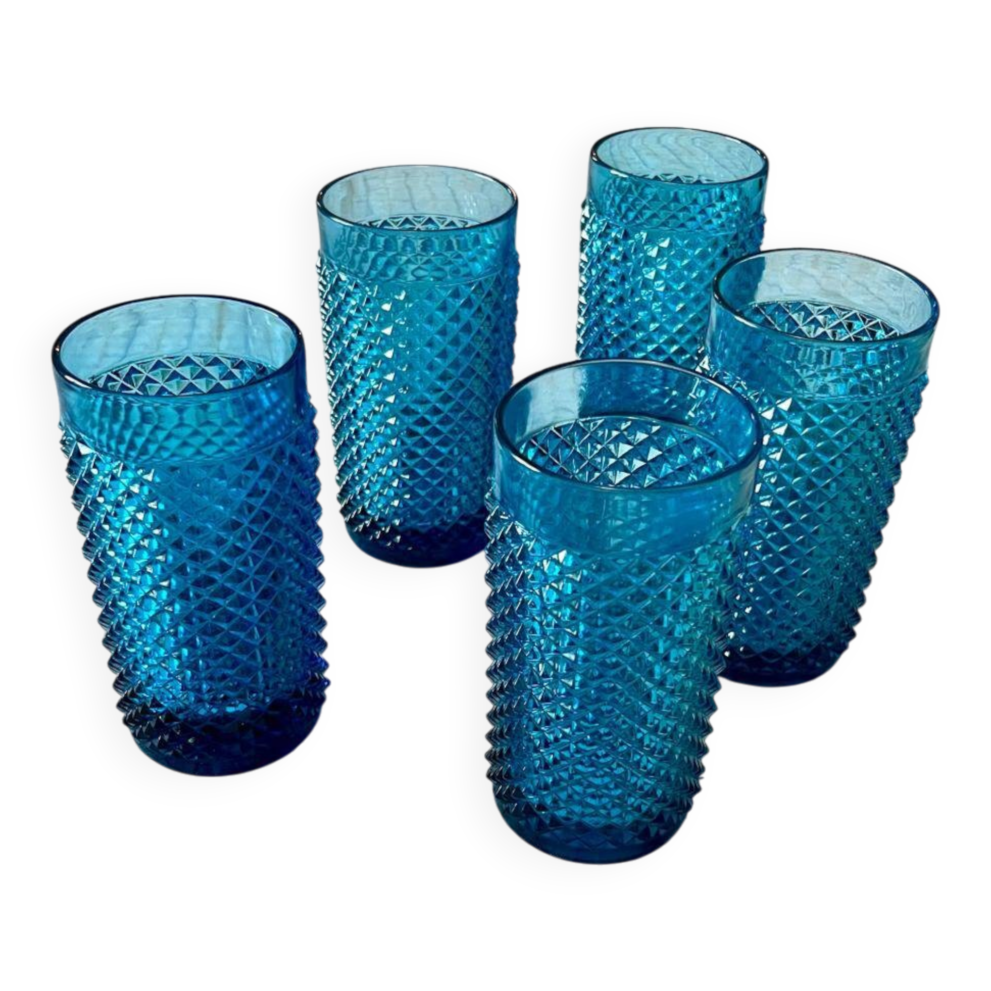 Verres bleu vintage