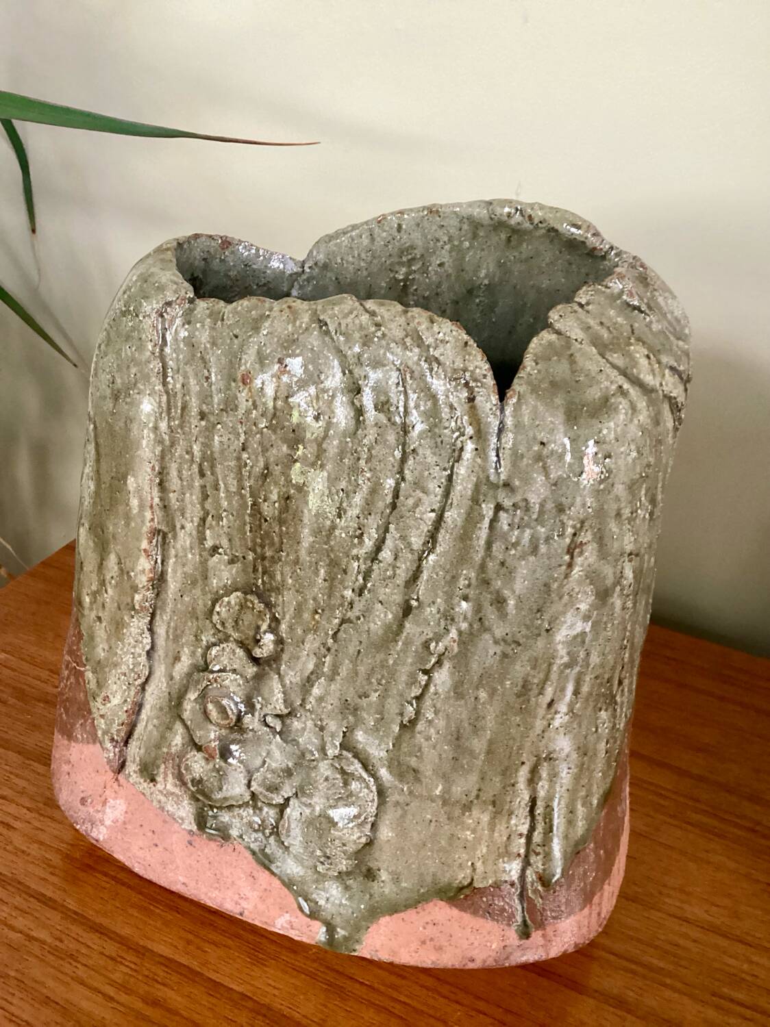 Glazed terracotta vase