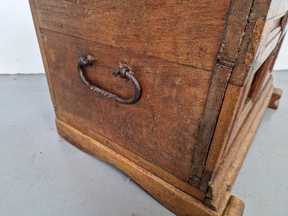 Antique Brutalist Chest in Oak, 1800