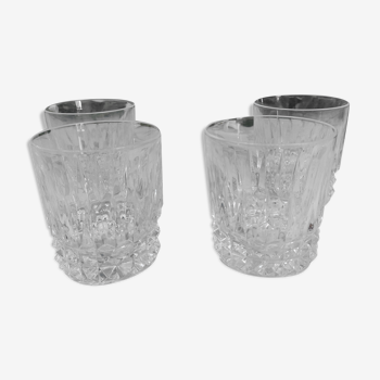 Lot de 4 verres cristal