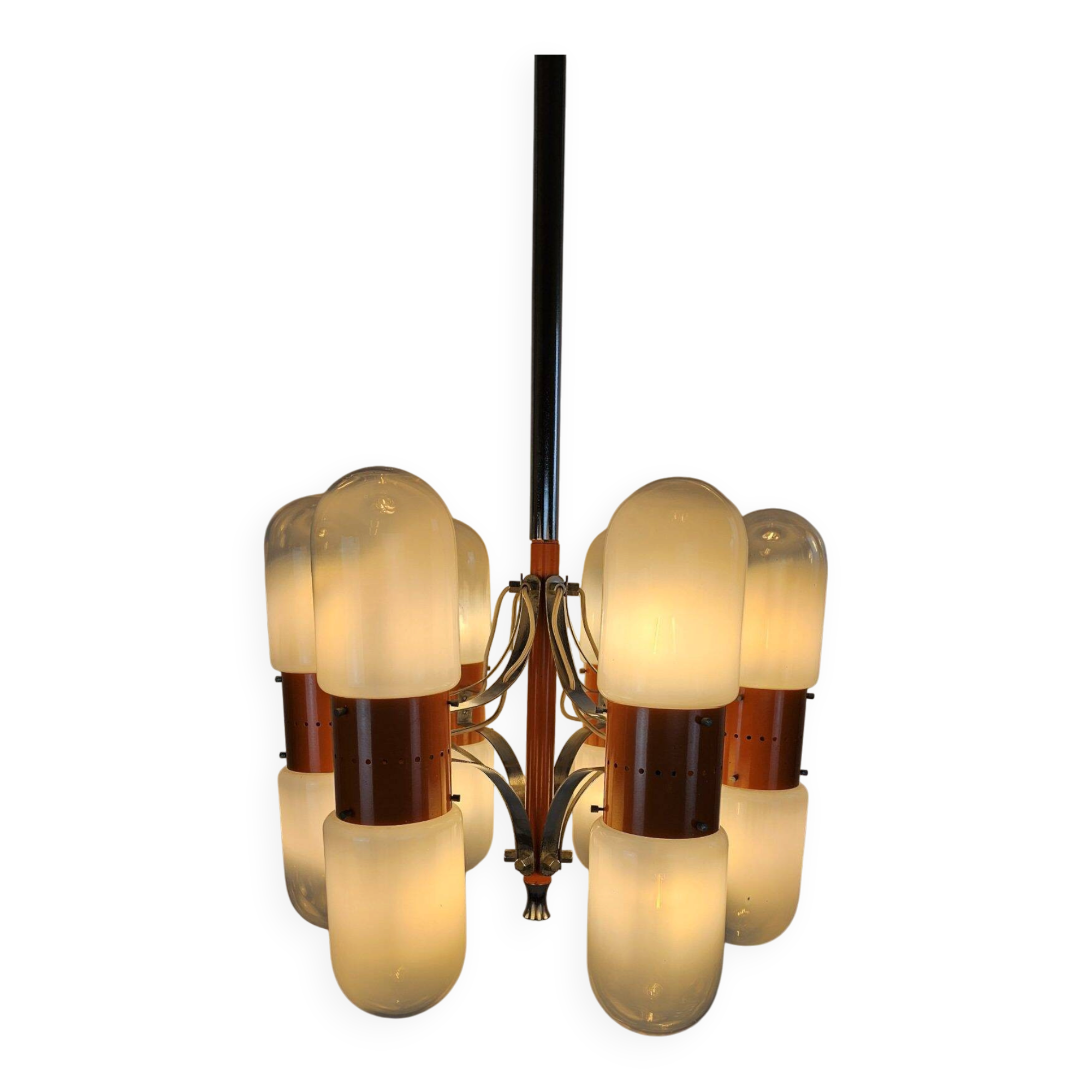 Grand lustre en pendentif de Carlo Nason