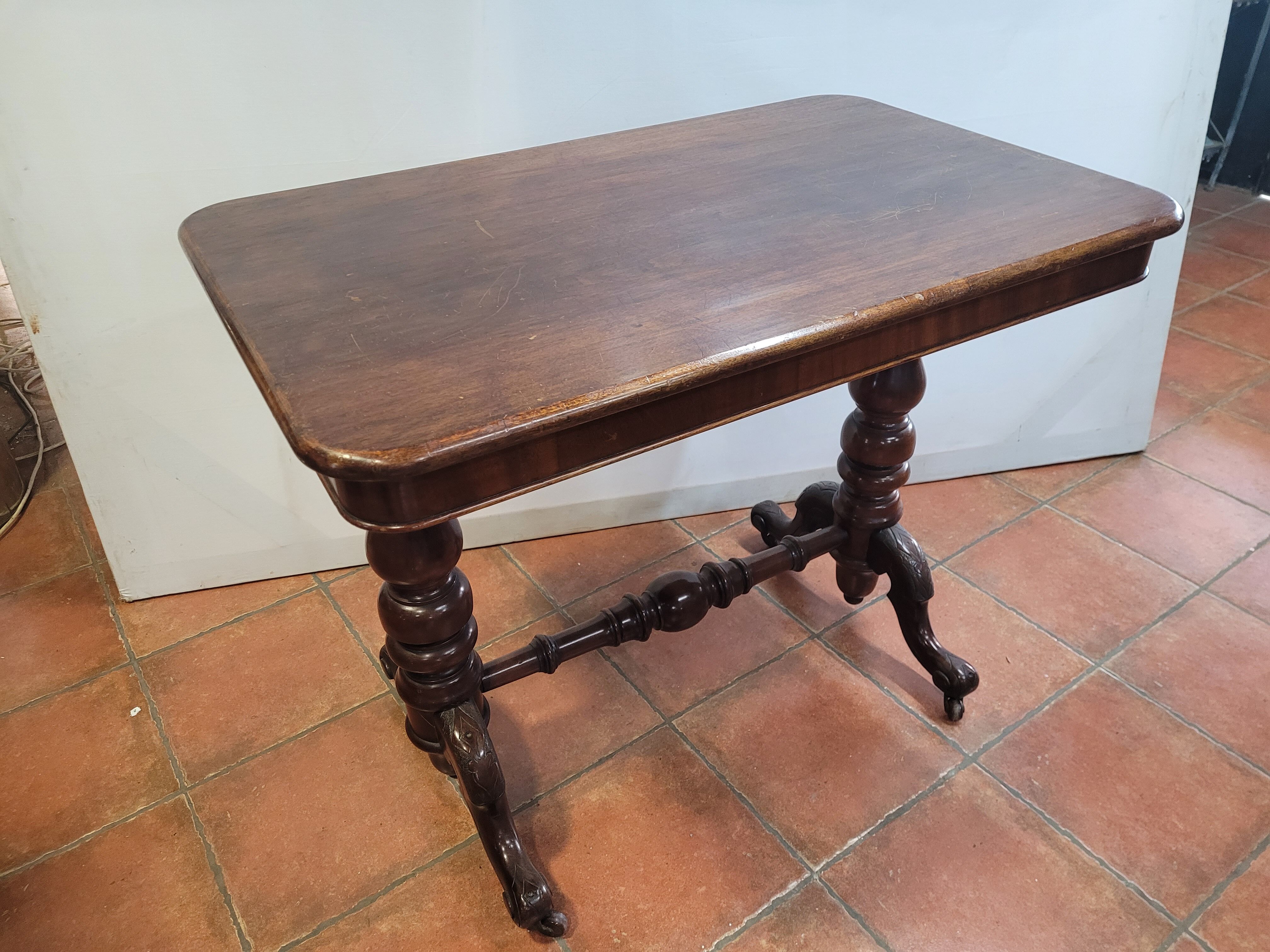Antique mahogany bistro table