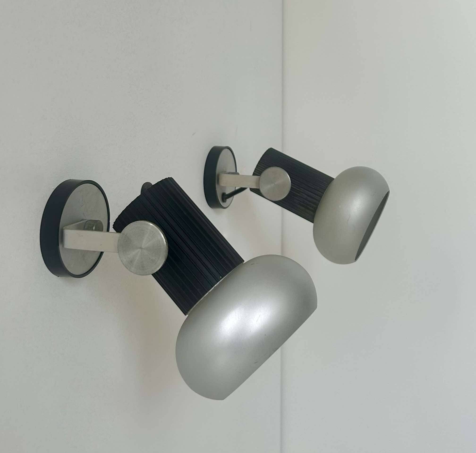 Pair of vintage adjustable wall lights, France 1970