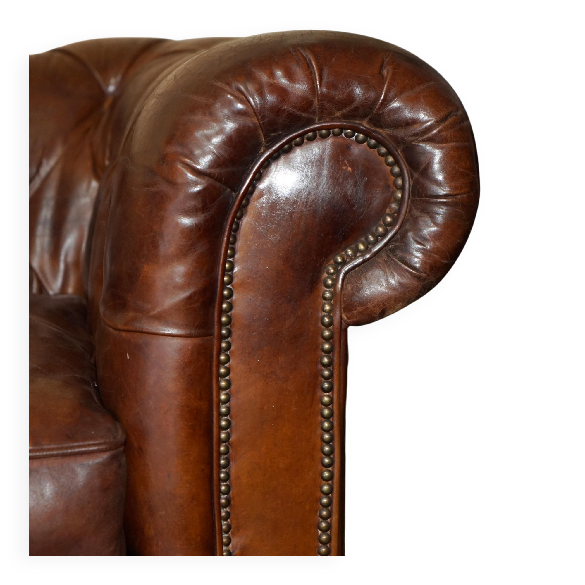 Heritage Biker Chesterfield Leather Sofa for 6 people by Timothy Oulton