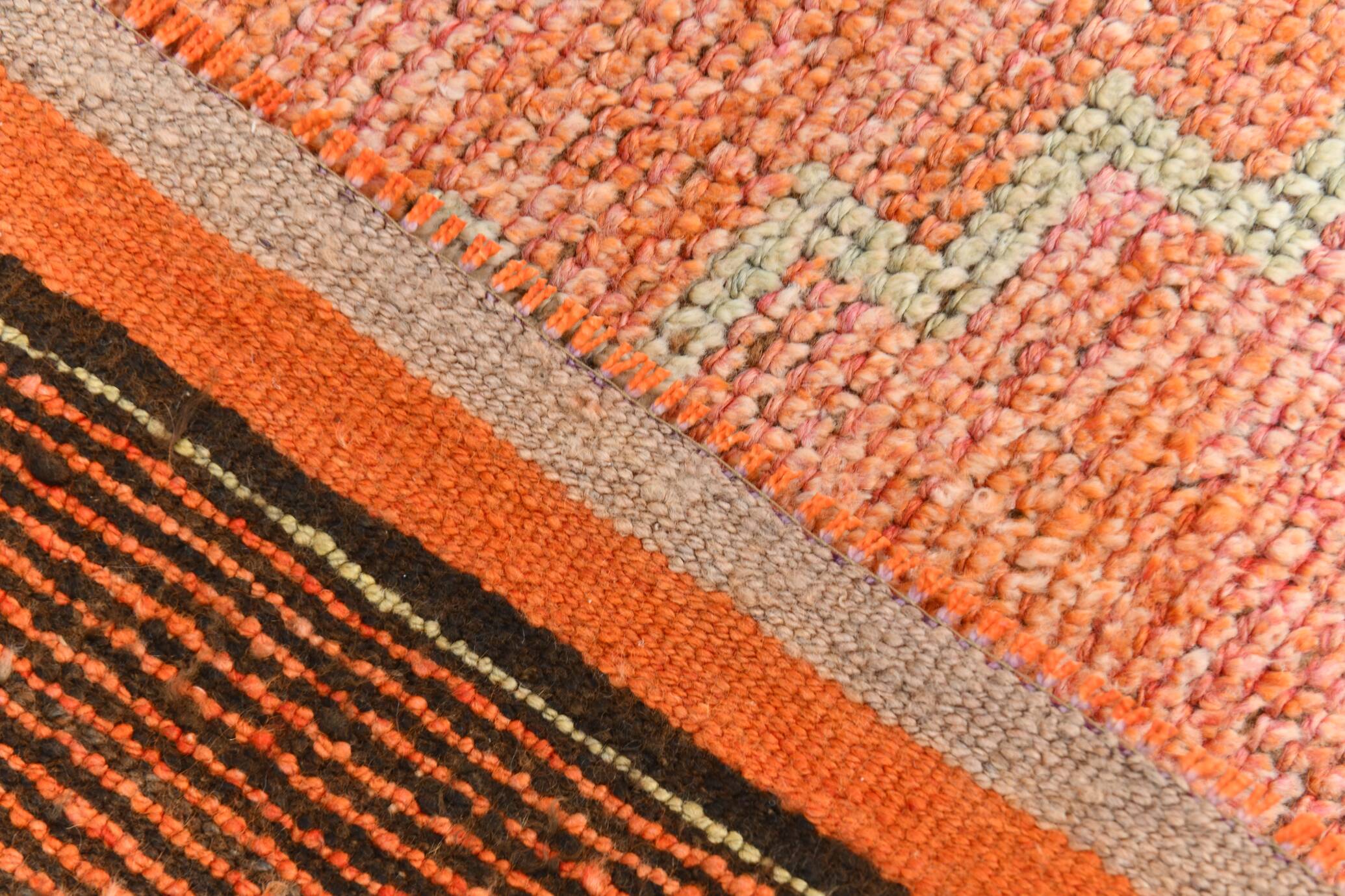 Tapis de couloir vintage orange citrouille 3x10, 91x323 cm