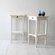 Pair of mid-century Scandinavian white-painted nightstands