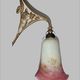 P. crespy art deco chandelier blend of bronze, pink, yellow