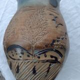 Terracotta vase signed Larozas