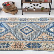 Medium Size Royal Blue Oushak Rug