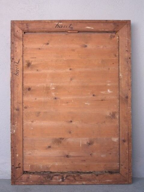 Mirror restoration Golden stucco rectangle 137 x 89 cm