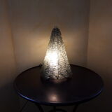 Lampe design lamelles de verre et fil d'acier
