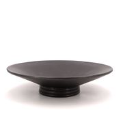 Centre de table noir en céramique sur pied, La Bergerie Vallauris