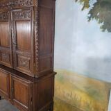 Buffet deux corps normand en chêne