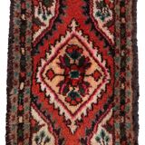 Vintage persian carpet hamadan handmade 35cm x 53cm 1970s