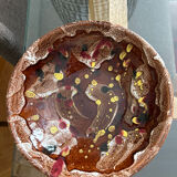 Glazed ceramic salad bowl