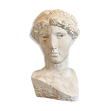 Whitewashed concrete bust - reproduction, detail of Michelangelo's "The Dying Slave"