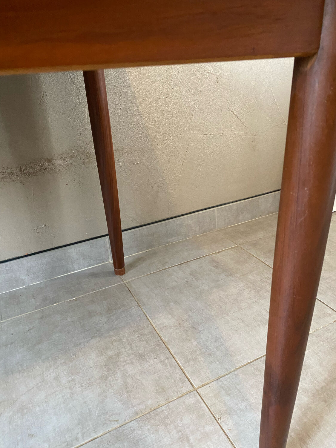 Vintage teak scandinavian signed table