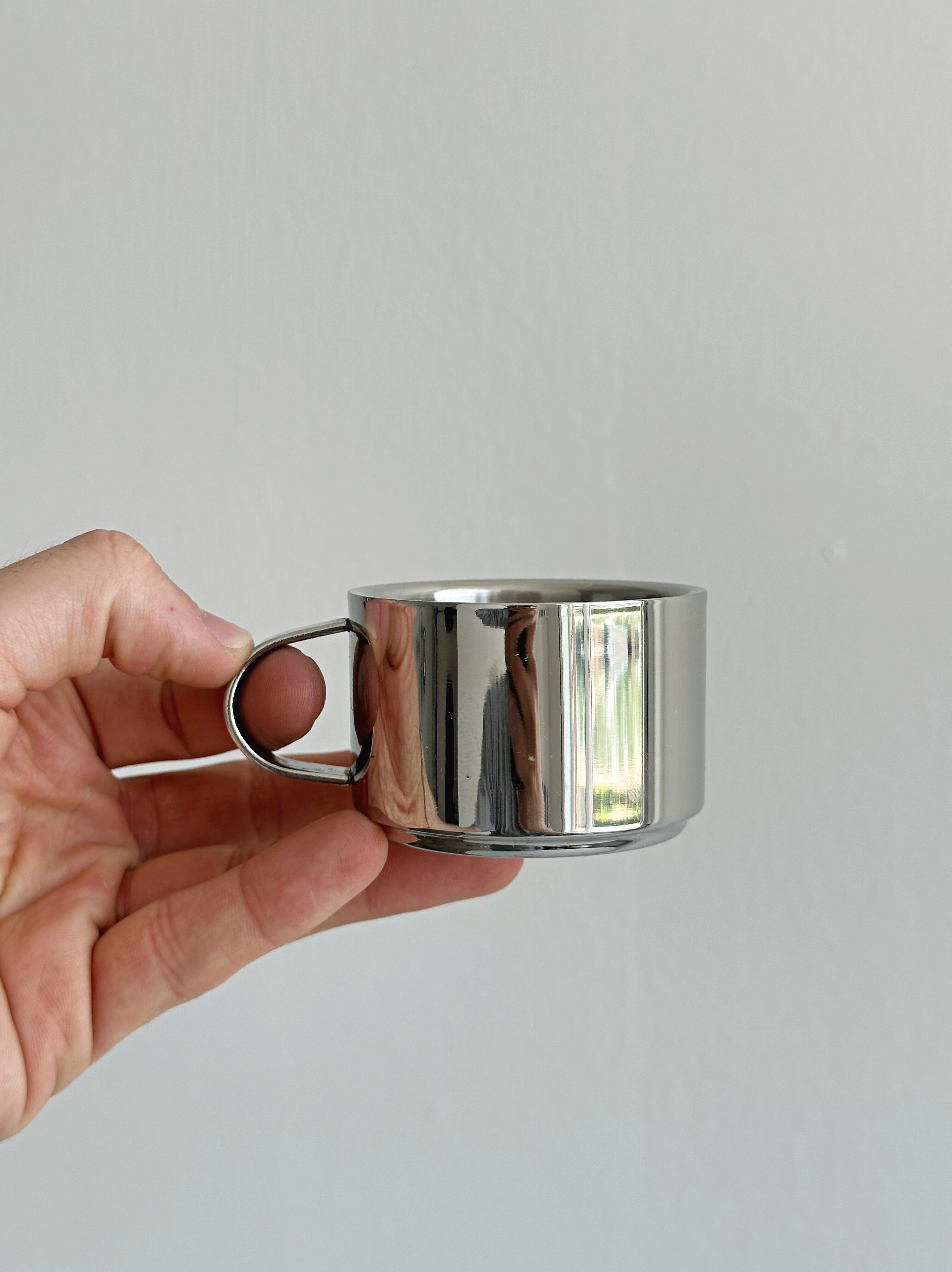 Tasse à expresso en inox brillant
