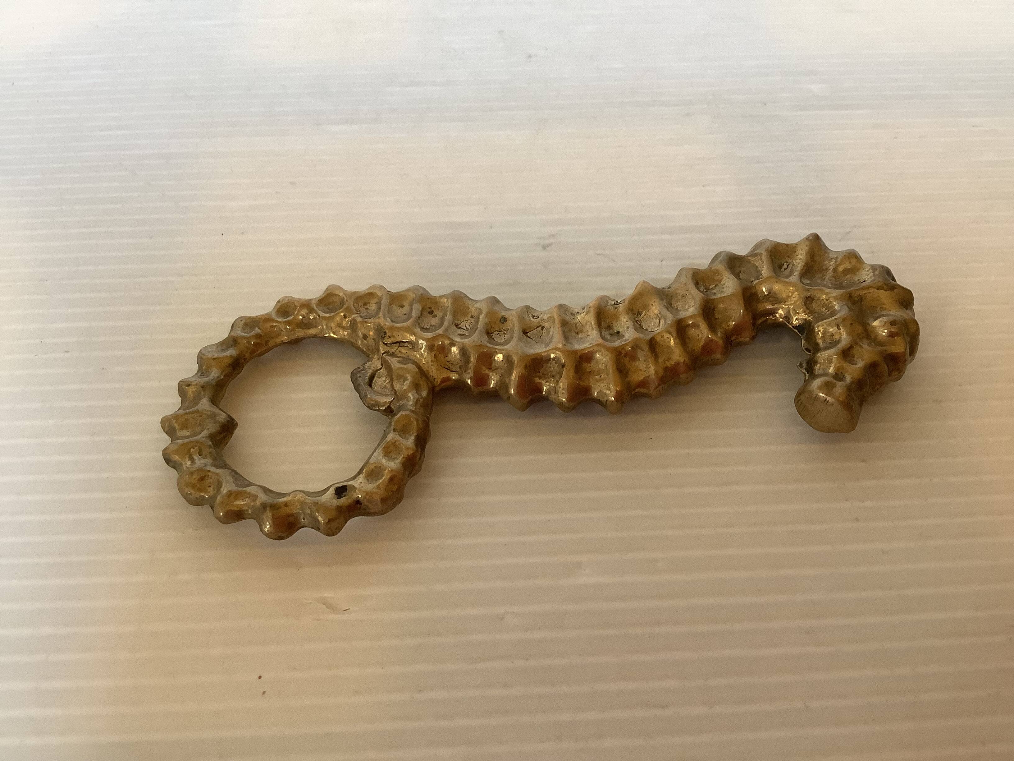 Small brass seahorse