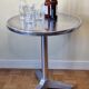 Vintage aluminium bistro table, 70 cm