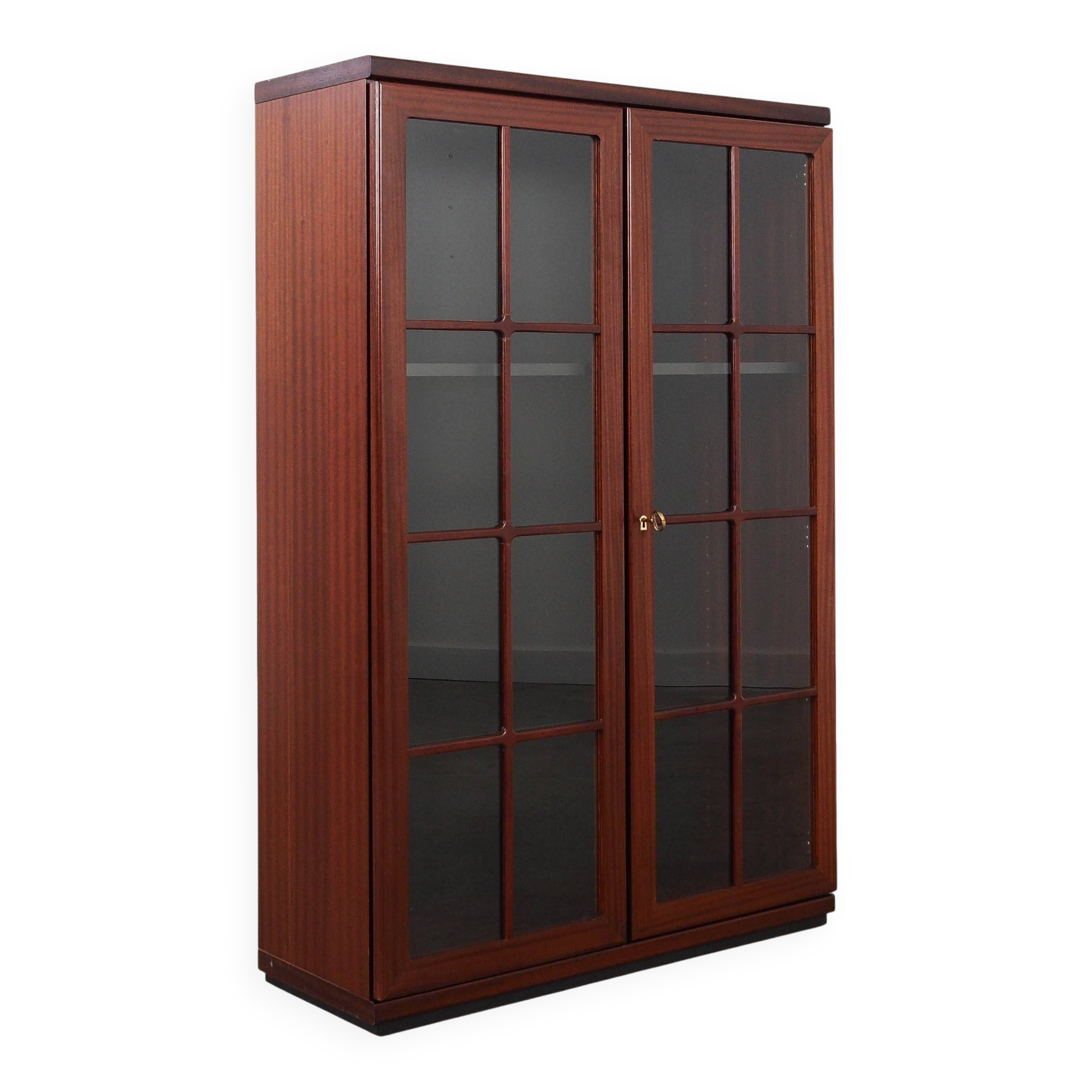 Vitrine en acajou, design danois, années 1970, fabriquée au Danemark