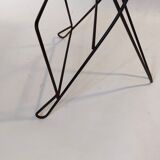 Triped pedestal table magazine holder 1950 vintage