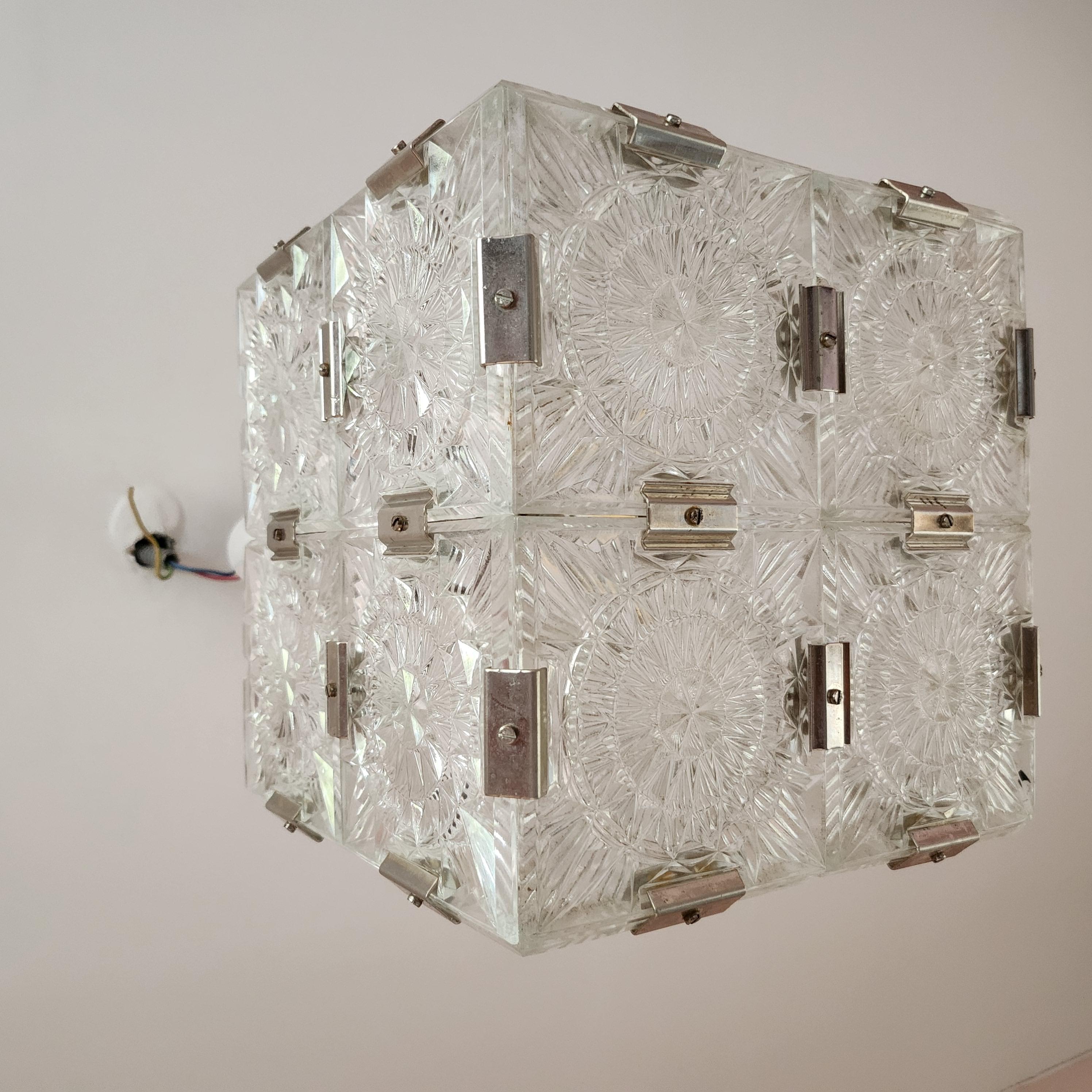 Glass chandelier from the c. 1970