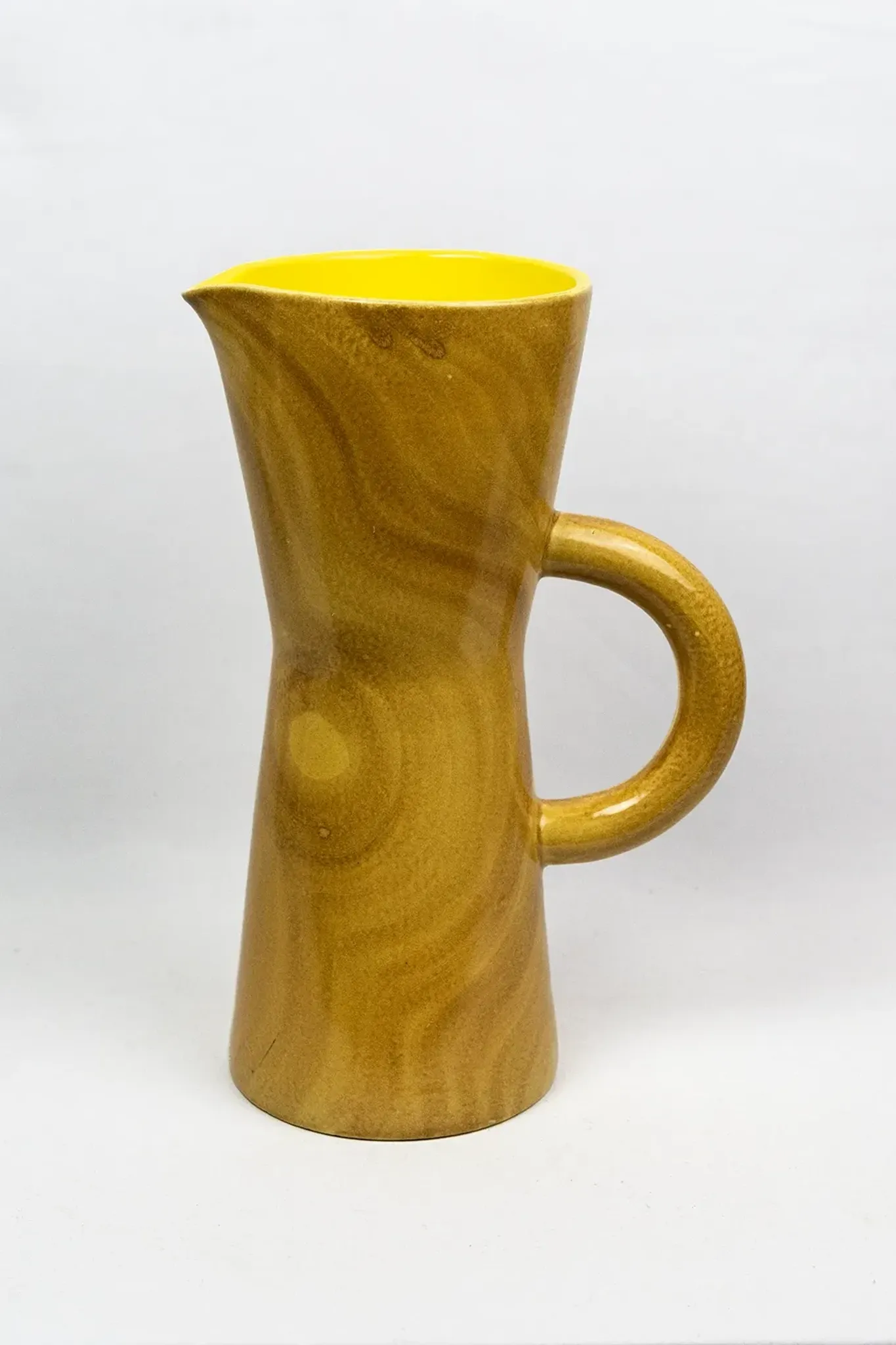 Large jug Robert Dupanier, glazed ceramic faux olive wood