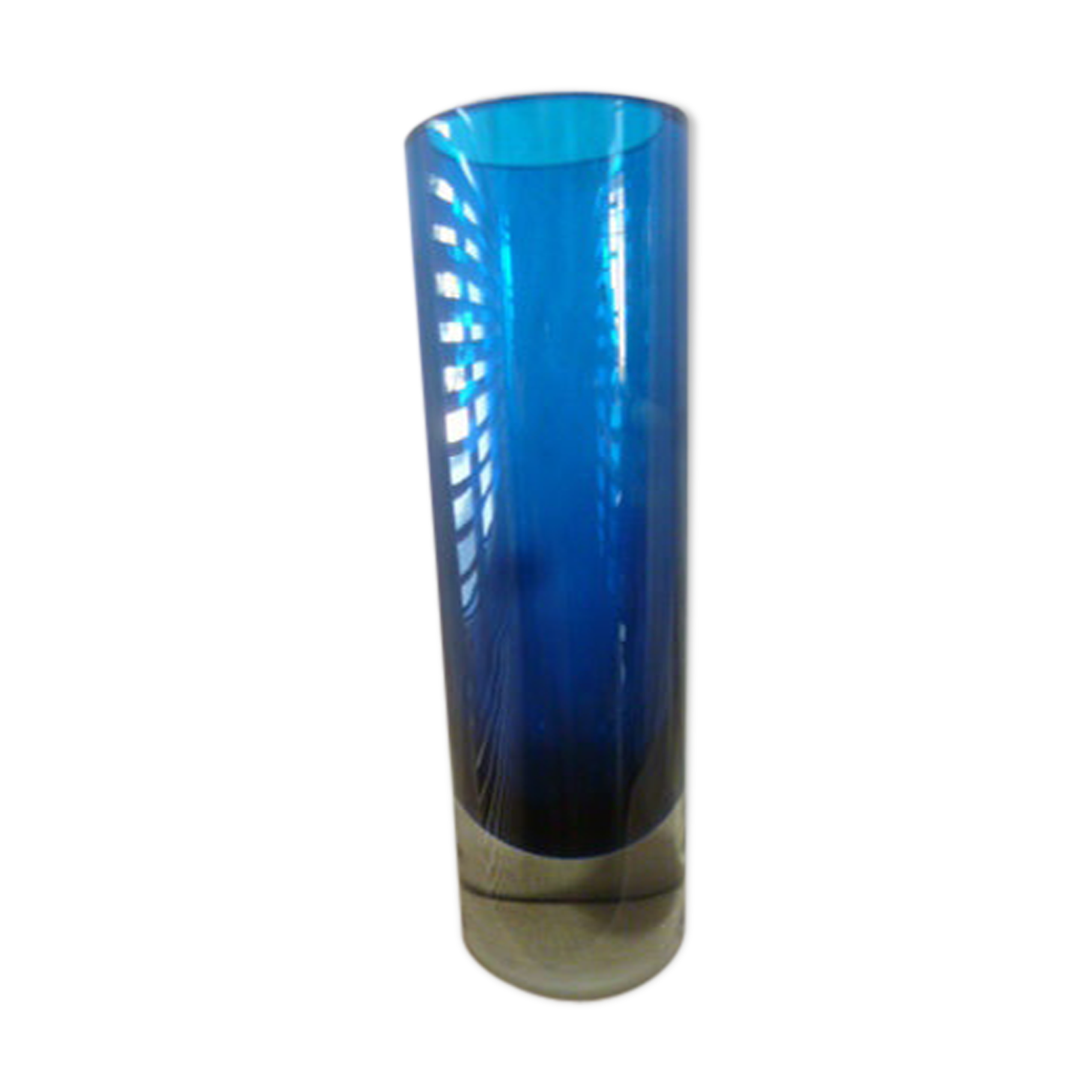 Bohemia Crystal 1960/70 Blue Vase