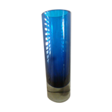 Bohemia Crystal 1960/70 Blue Vase