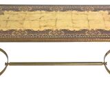 Coffee table in gilded brass