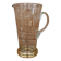 Lovely 1950s glass pitcher with gold gilding and patterns