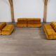 Cini Boeri for Arflex Modular Strips Sofa in Ocre velvet, Italy 1968