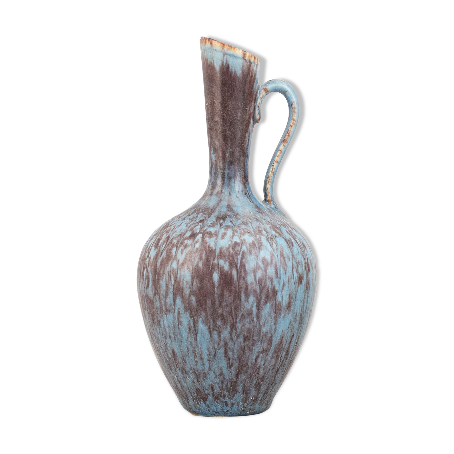 Blue and purple jug by Gunnar Nylund (Swedish, 1904–1997)