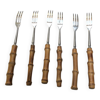6 bamboo forks
