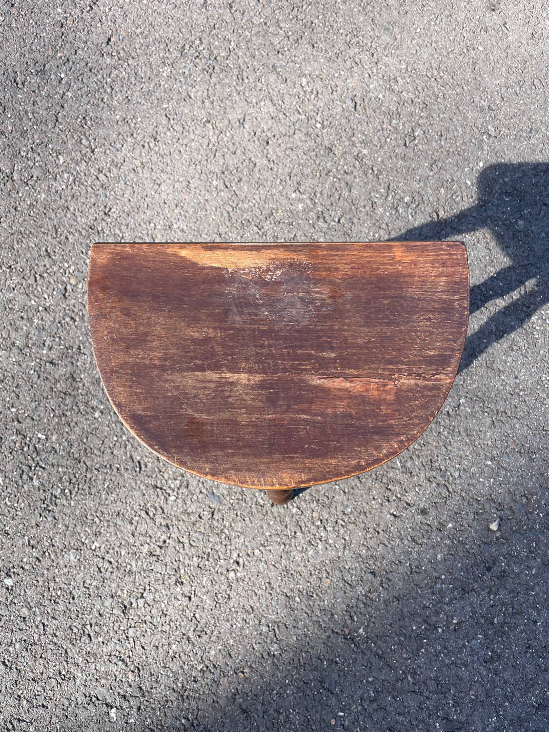 Wooden farmhouse stool
