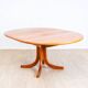 1970s solid teak dining table with Scandinavian design.