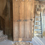 Antique wooden workshop locker with 3 doors