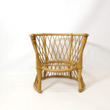 Rattan children's chair from the 1960s to 1970
