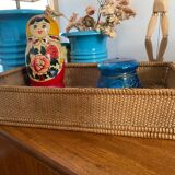 Wicker rattan basket