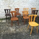 Mismatched bistro chairs