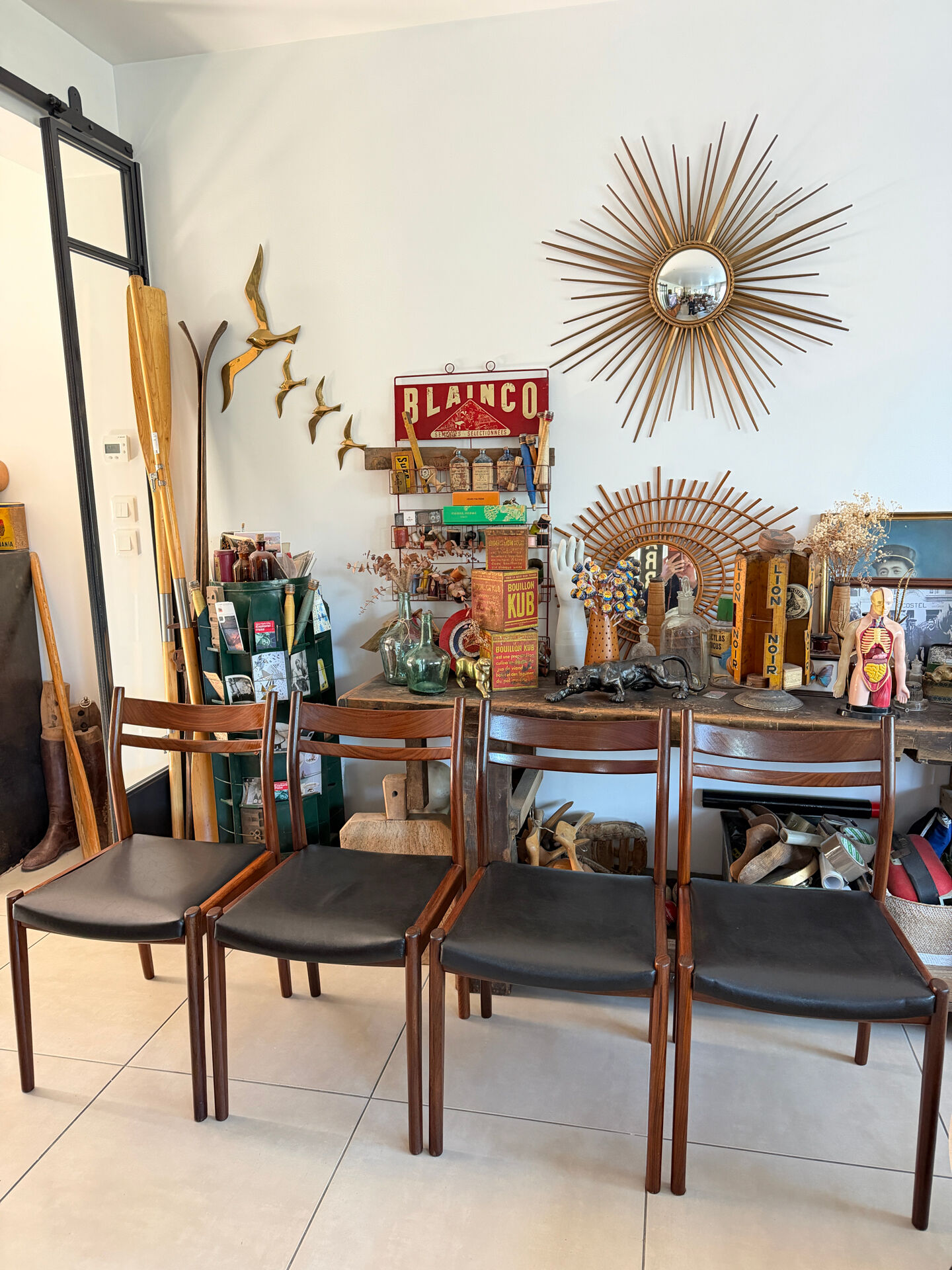4 Chaises Mid-Century "Style Møller" – Gessef (Italie, 1960)
