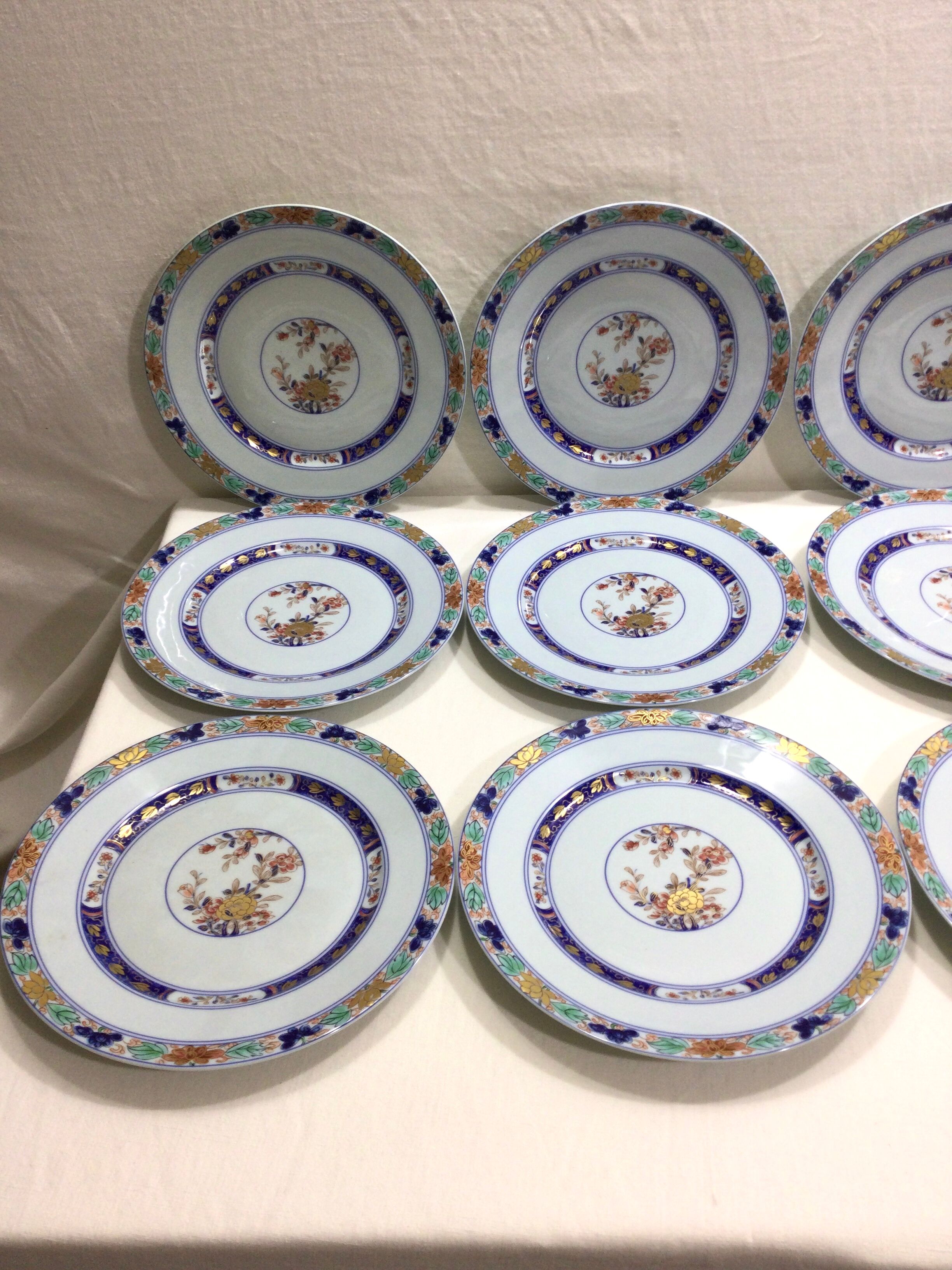 Raynaud & cie - service of 12 flat plates "koutani" in limoges