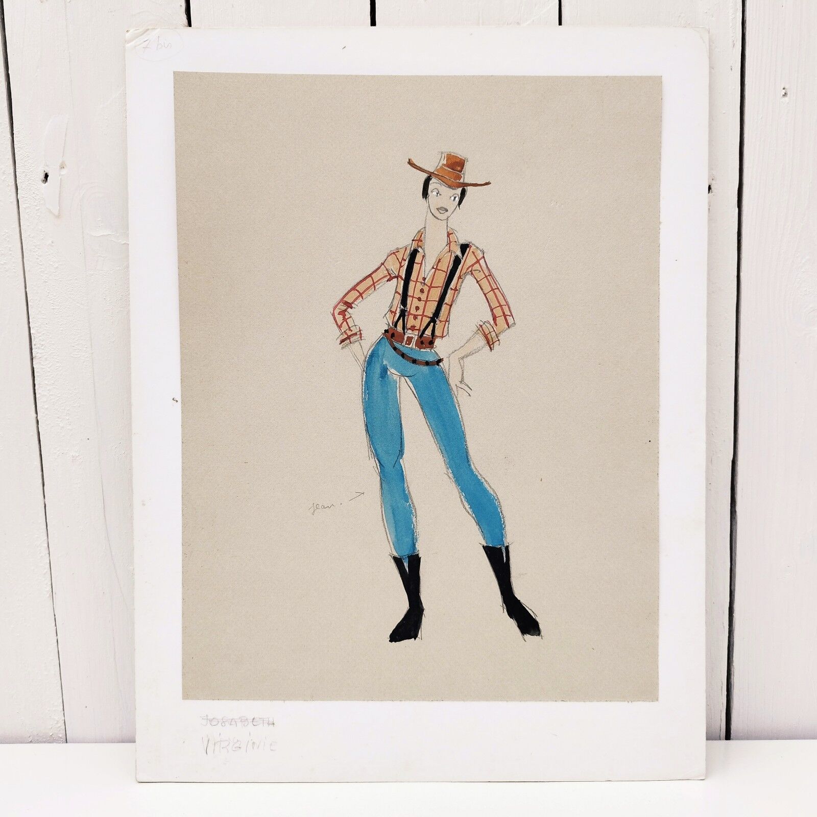 Contemporary theater costume board Virginie