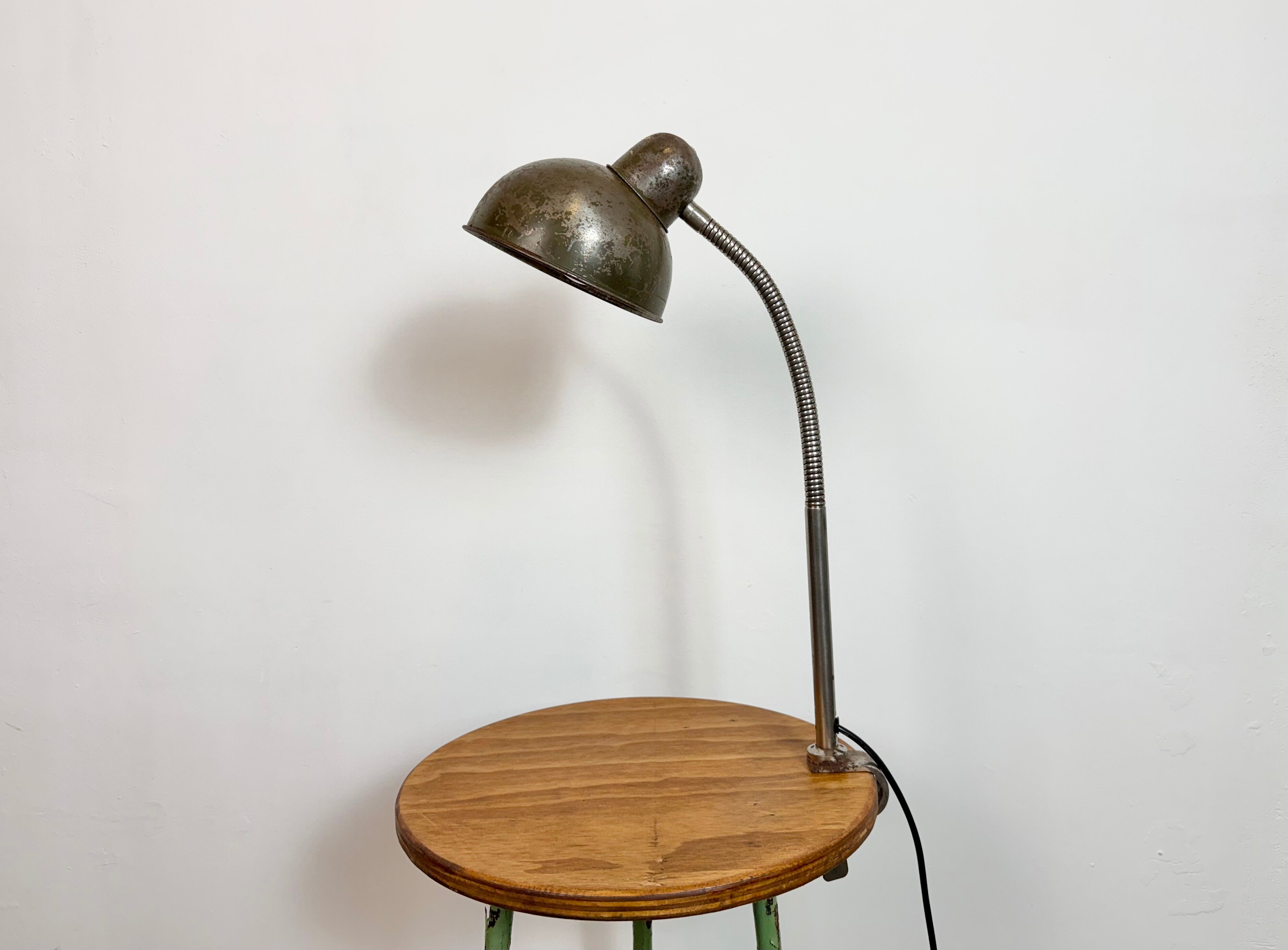 Industrial Workshop Gooseneck Table Lamp, 1960s
