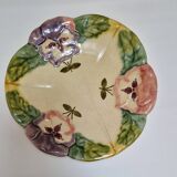 5 plates in hand-painted “faience d’art” slip