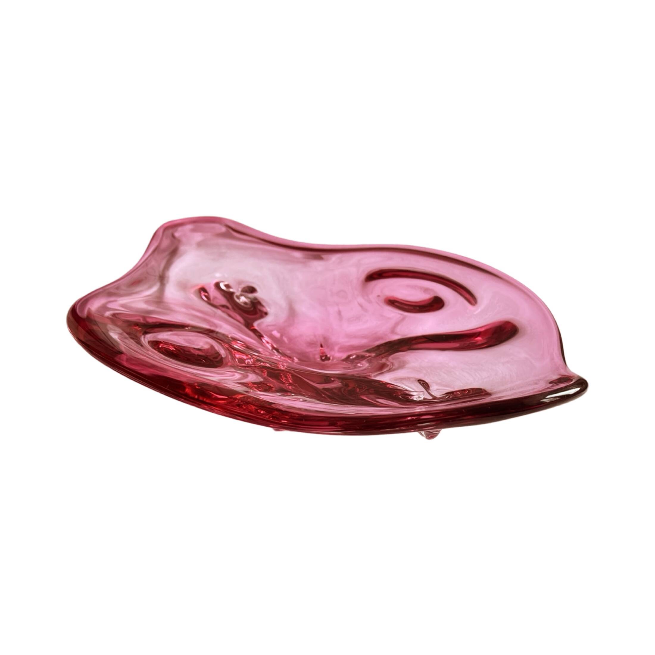 Large platter, designed by J. Hospodka, Chribska Sklarna, Czechoslovakia, 1